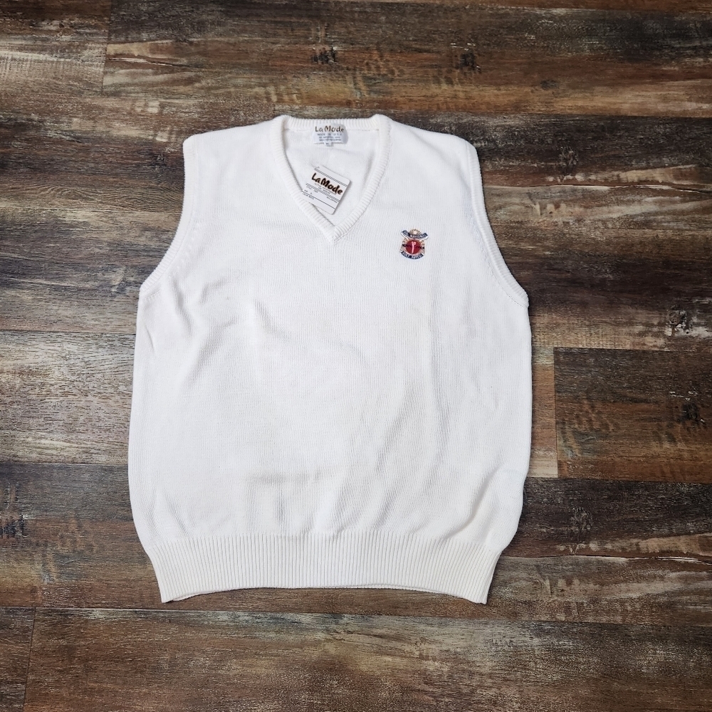Nwt VINTAGE LaMode US National Golf Association Senior Open Sweater Vest